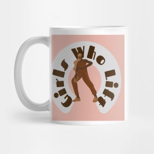 Girls Who Lift Pink & Brown Mug